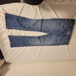 7 For All Mankind Blue Boot Cut Jeans